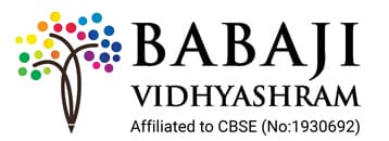 Logo of Babaji Vidhyashram CBSE school in Chennai, with CBSE affiliation number.